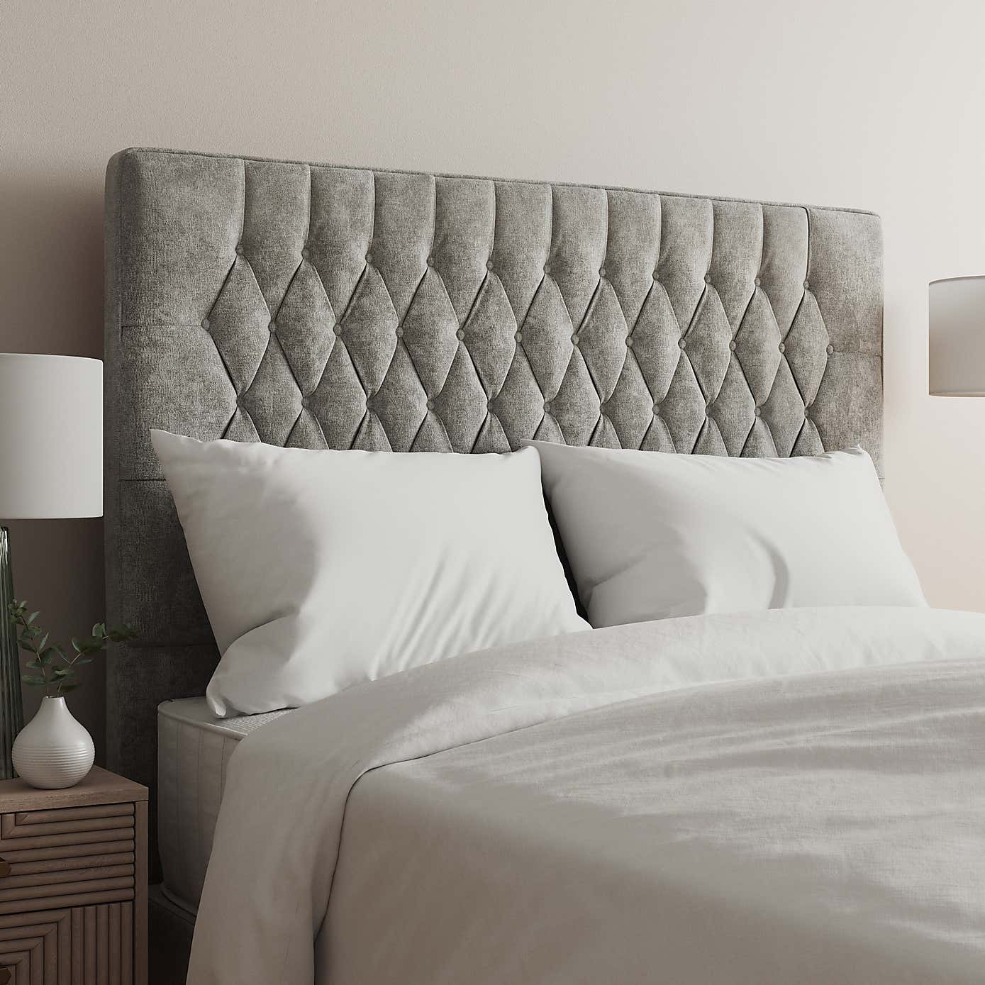 Chenille Chesterfield Headboard