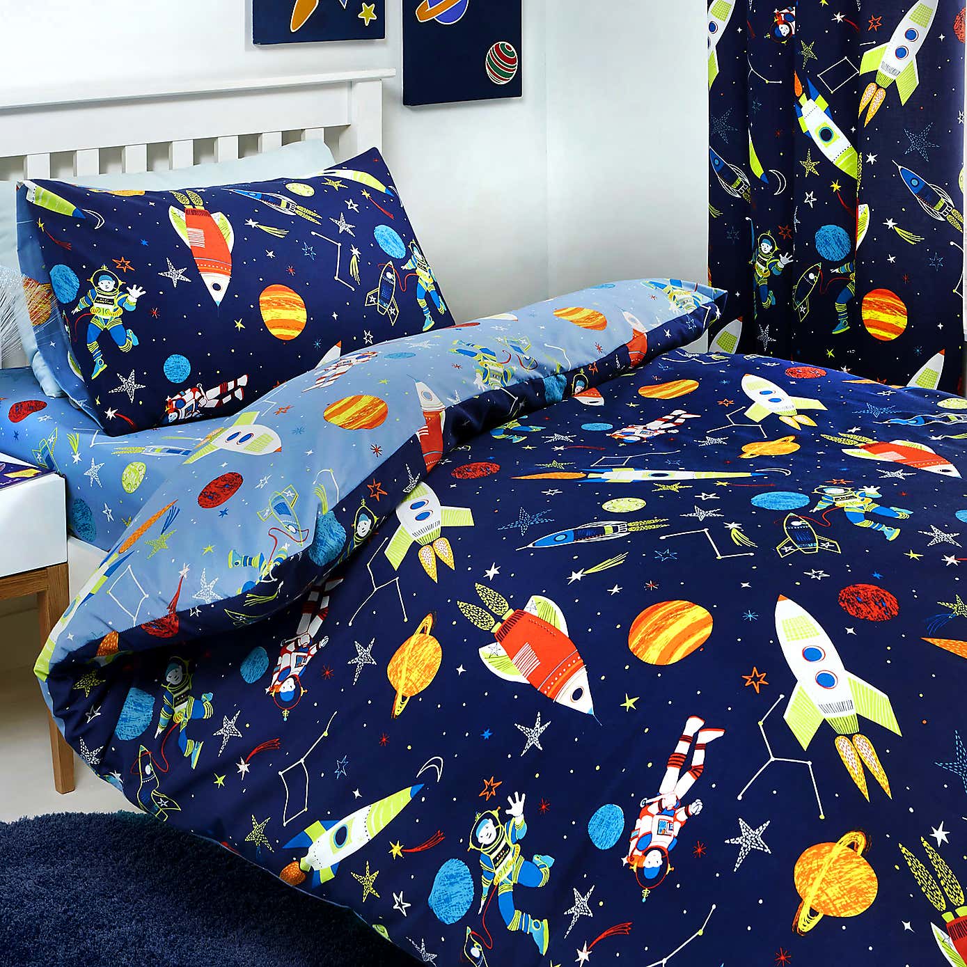 Supersonic Glow in the Dark Duvet Cover & Pillowcase Set