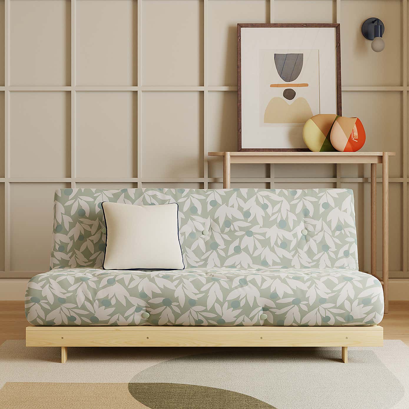 Mito Erwin Double Futon Sage Natural Frame