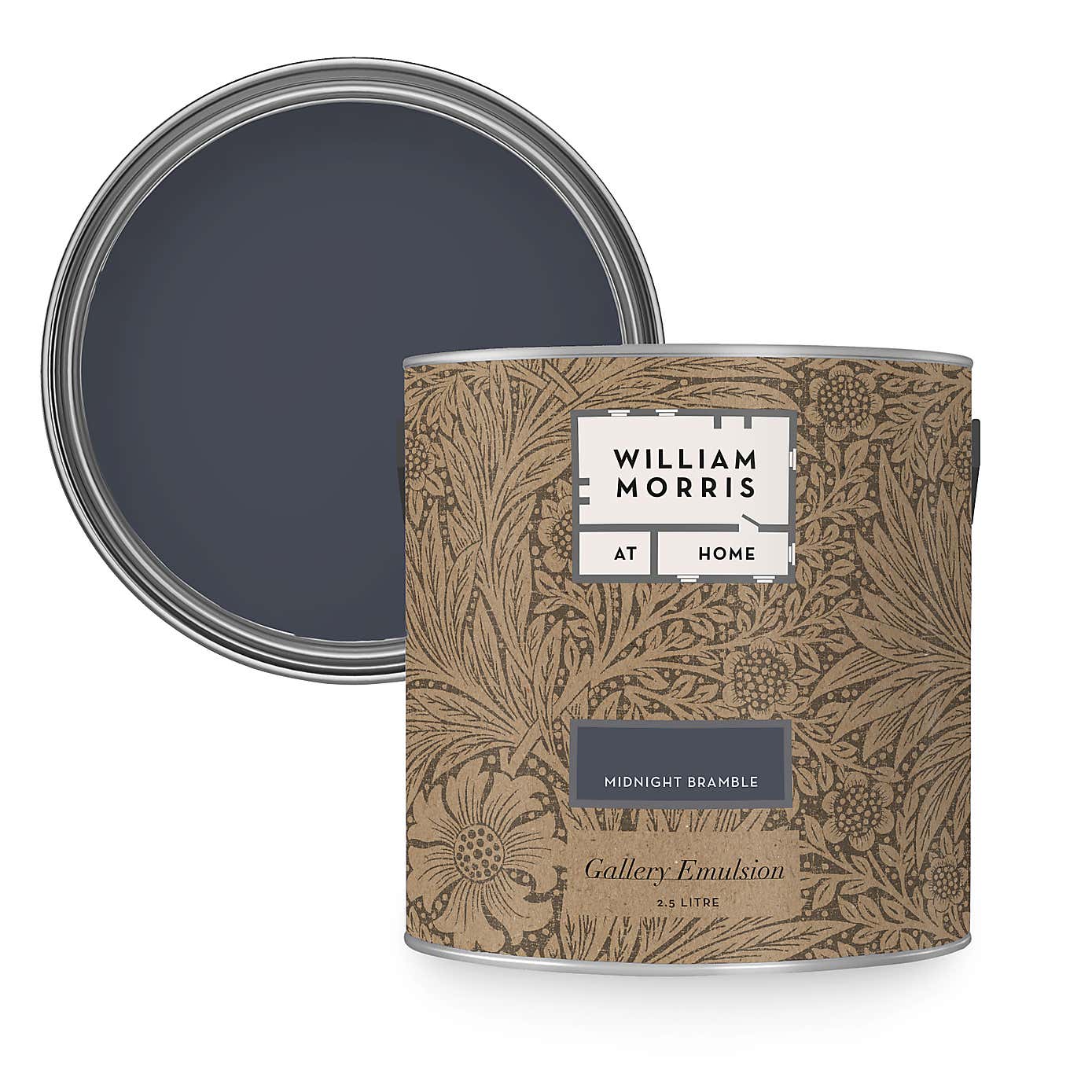 William Morris At Home Midnight Bramble Gallery Emulsion Paint