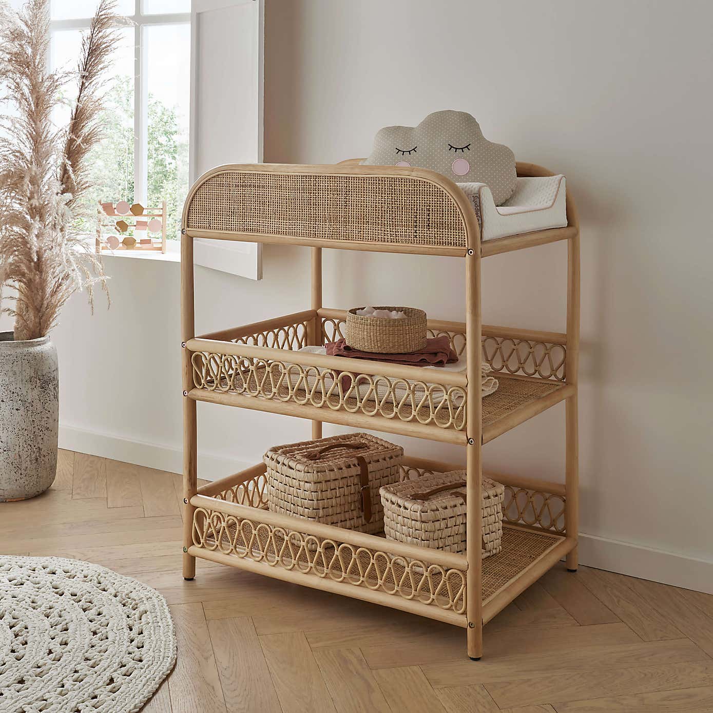 CuddleCo Aria Open Changing Unit, Rattan
