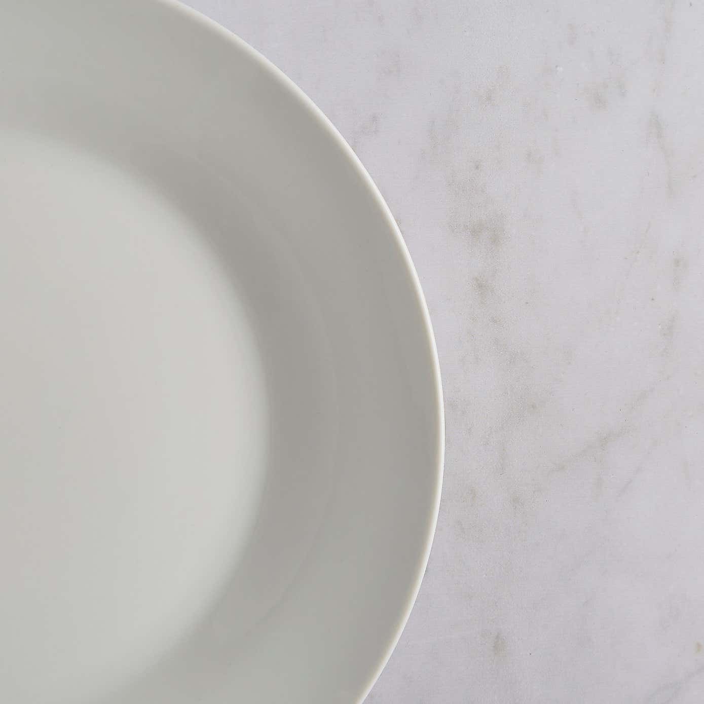 White Rim 12 Piece Dinner Set