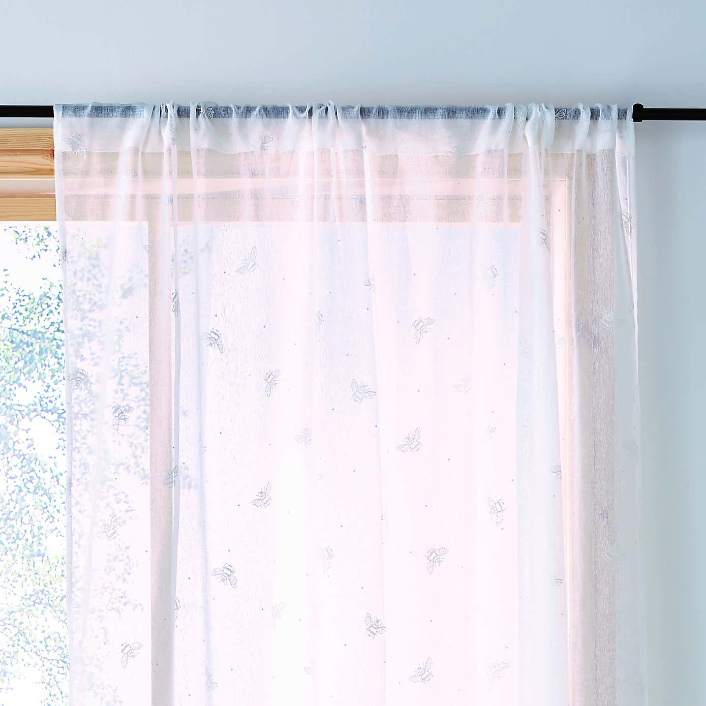 Printed Bees Slot Top Voile Panel