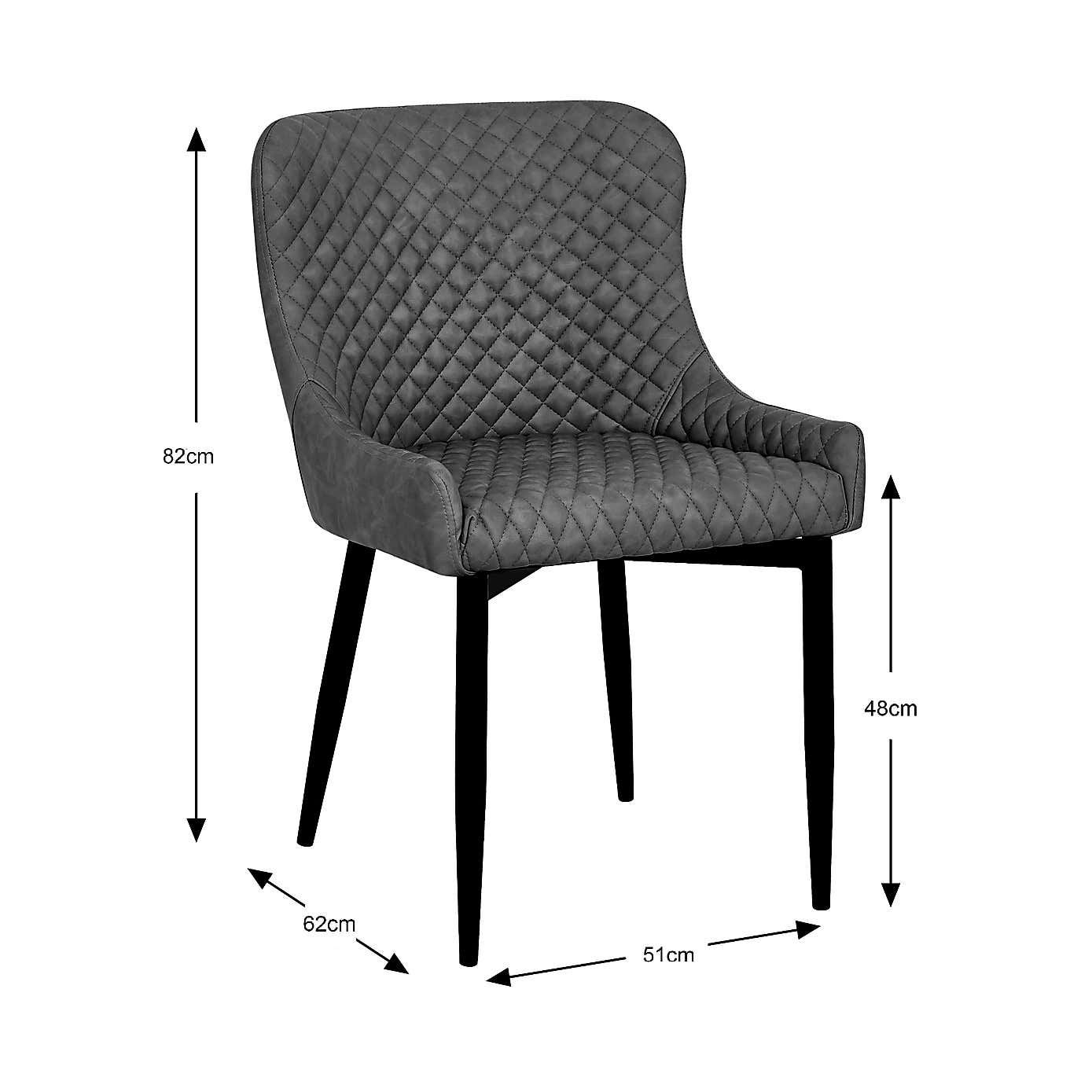 Set of 2 Montreal Dining Chairs, Faux Leather