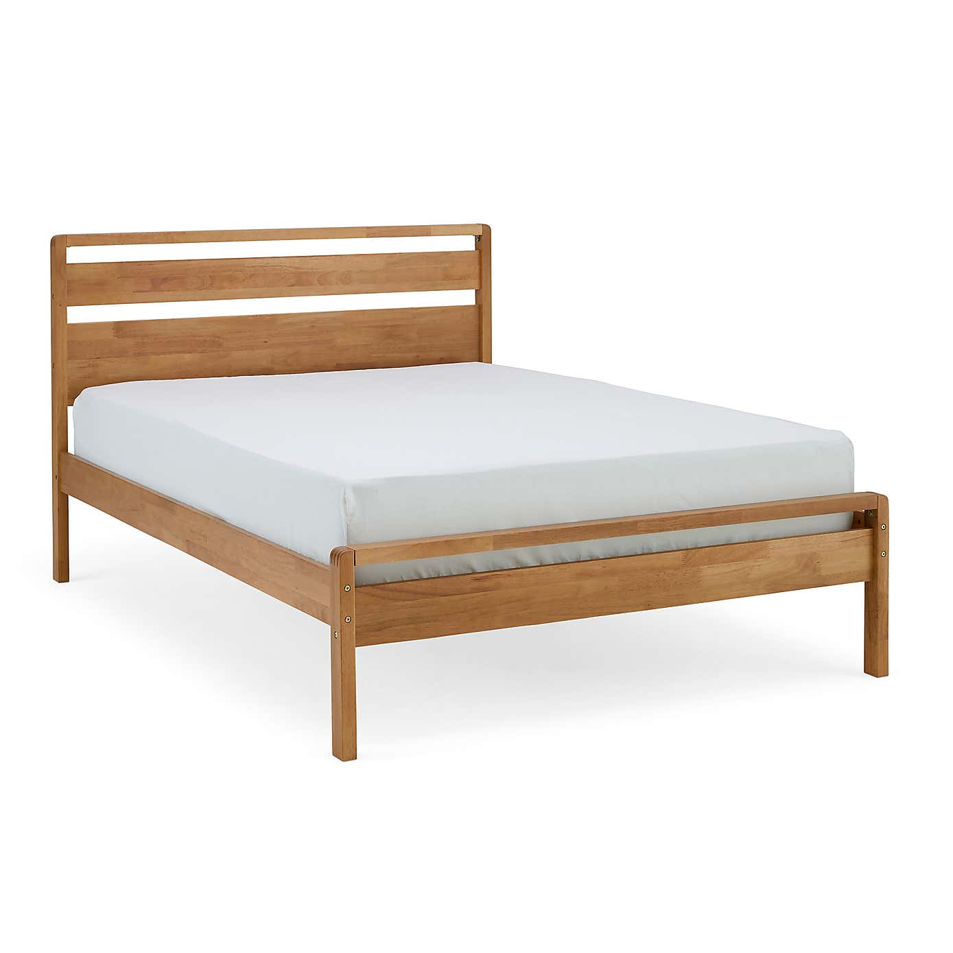 Scandi Mid Century Wooden Bed
