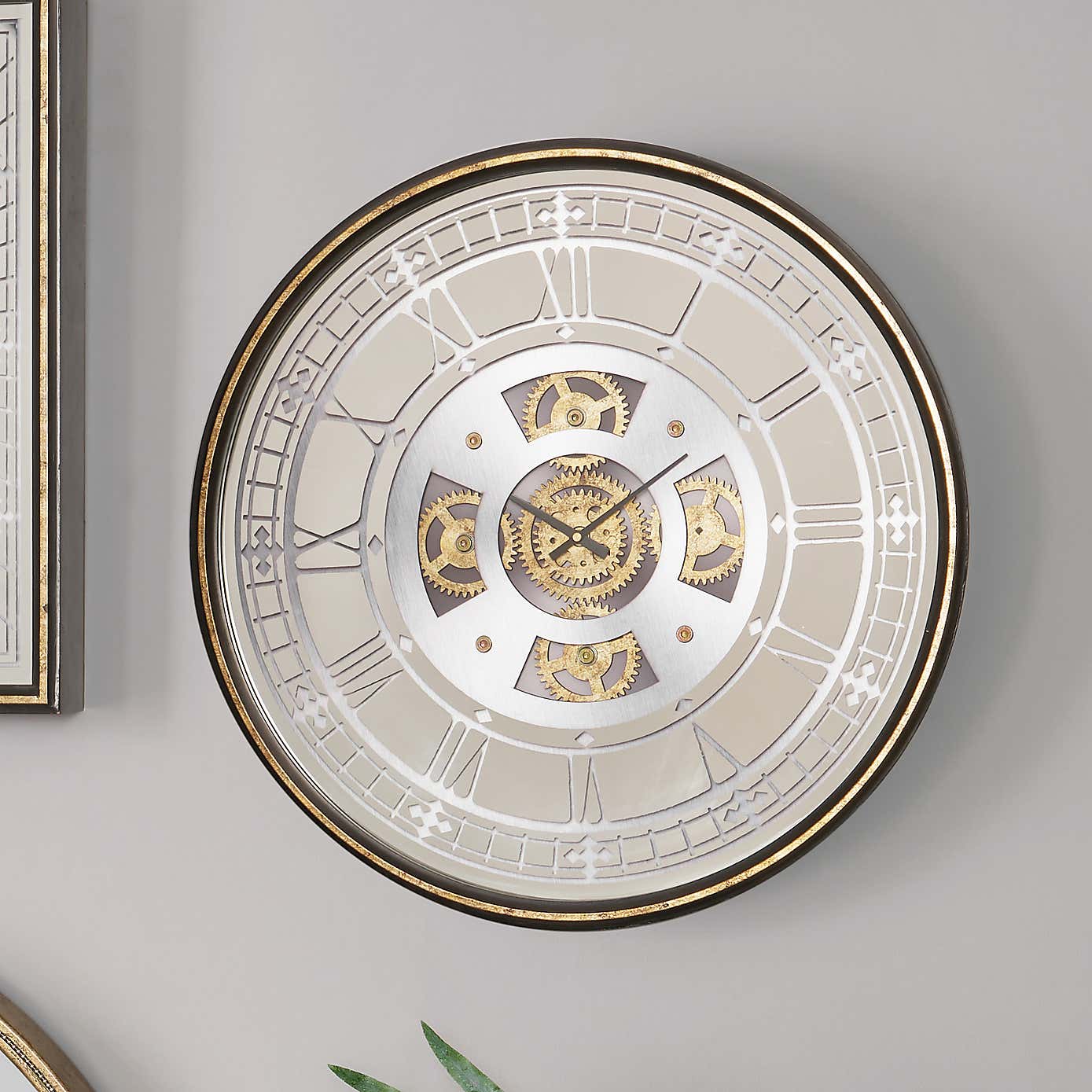 Antique Working Cog Wall Clock, 60cm
