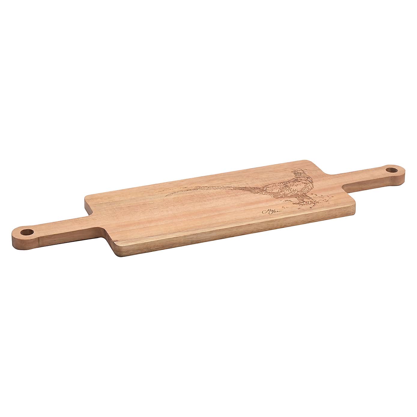Meg Hawkins Pheasant Wood and Ceramic Serving Board