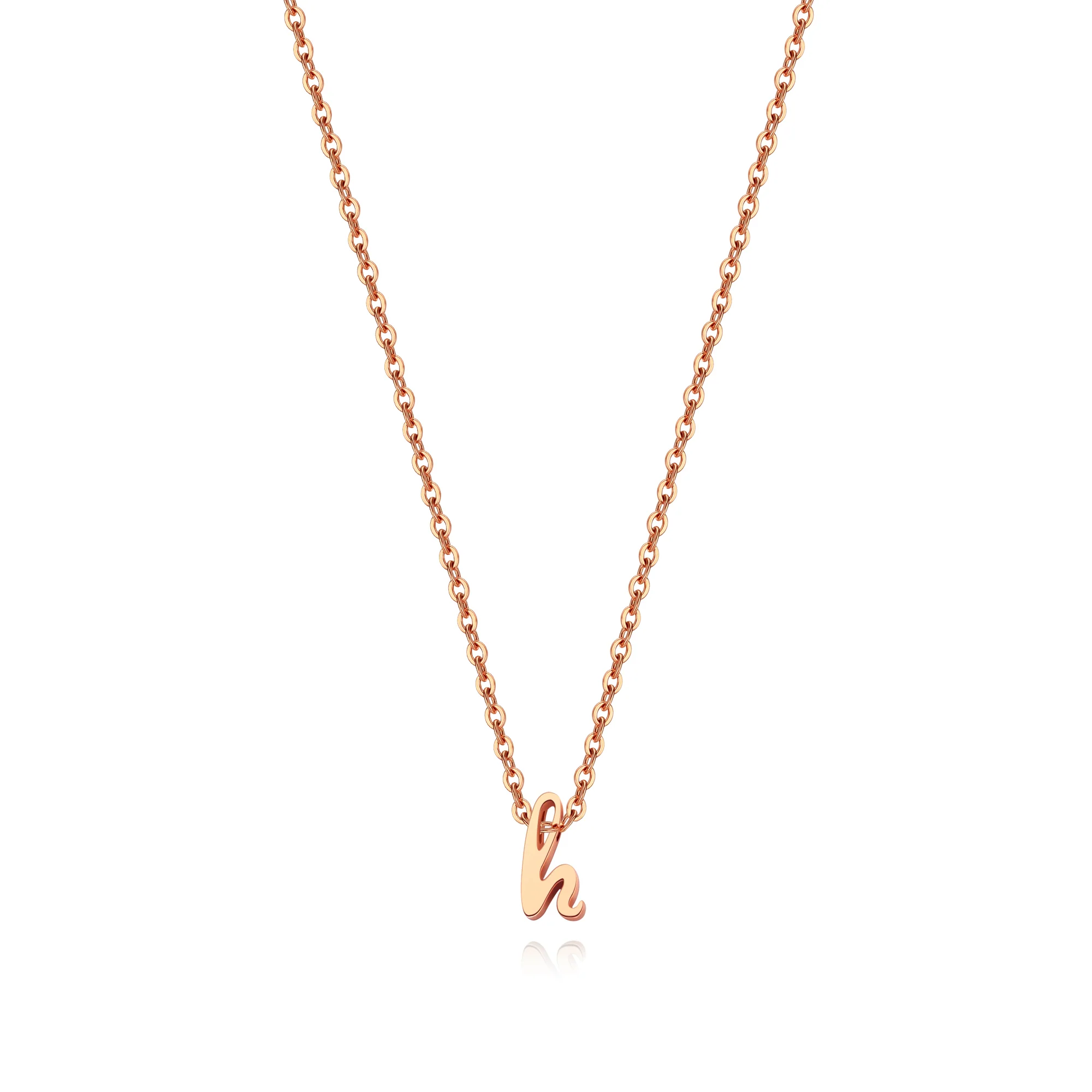 Tiny Script Initial Necklace