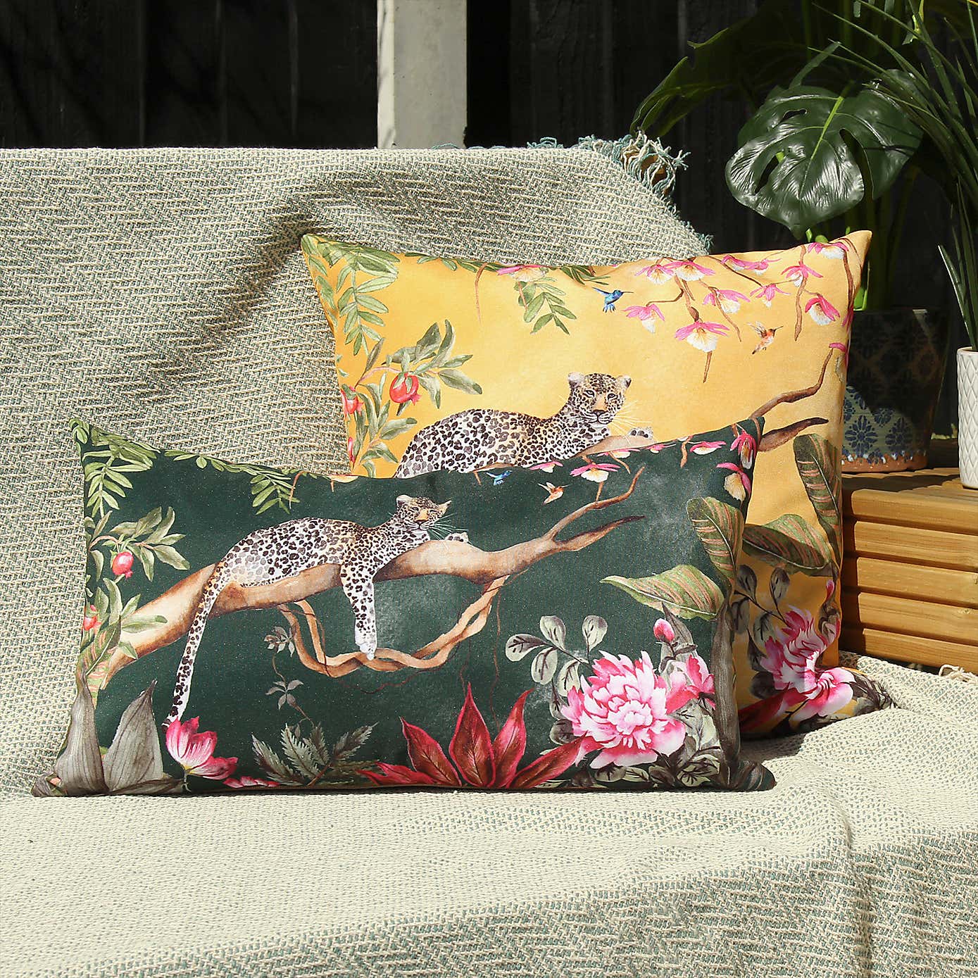 Leopard Gold Outdoor Cushion