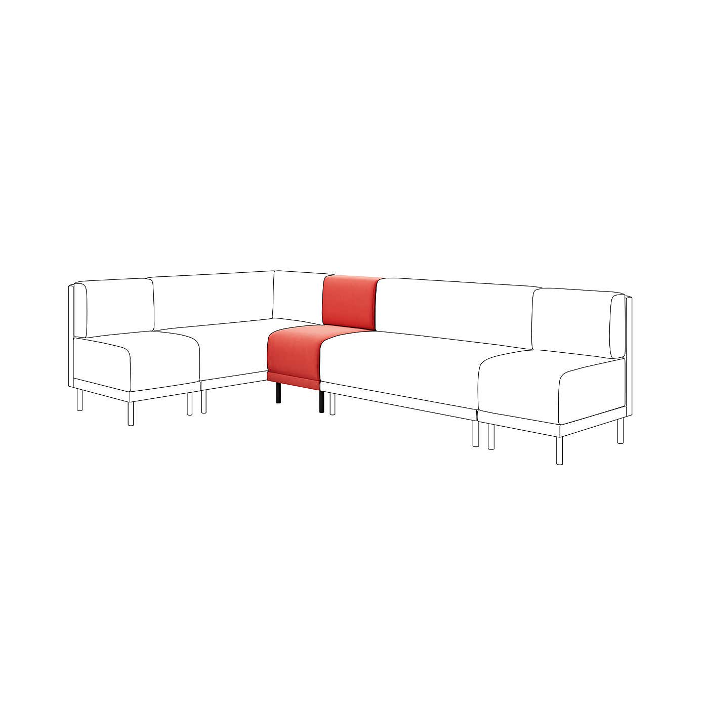 Mae Small Dining Bench, Matte Plush Velvet