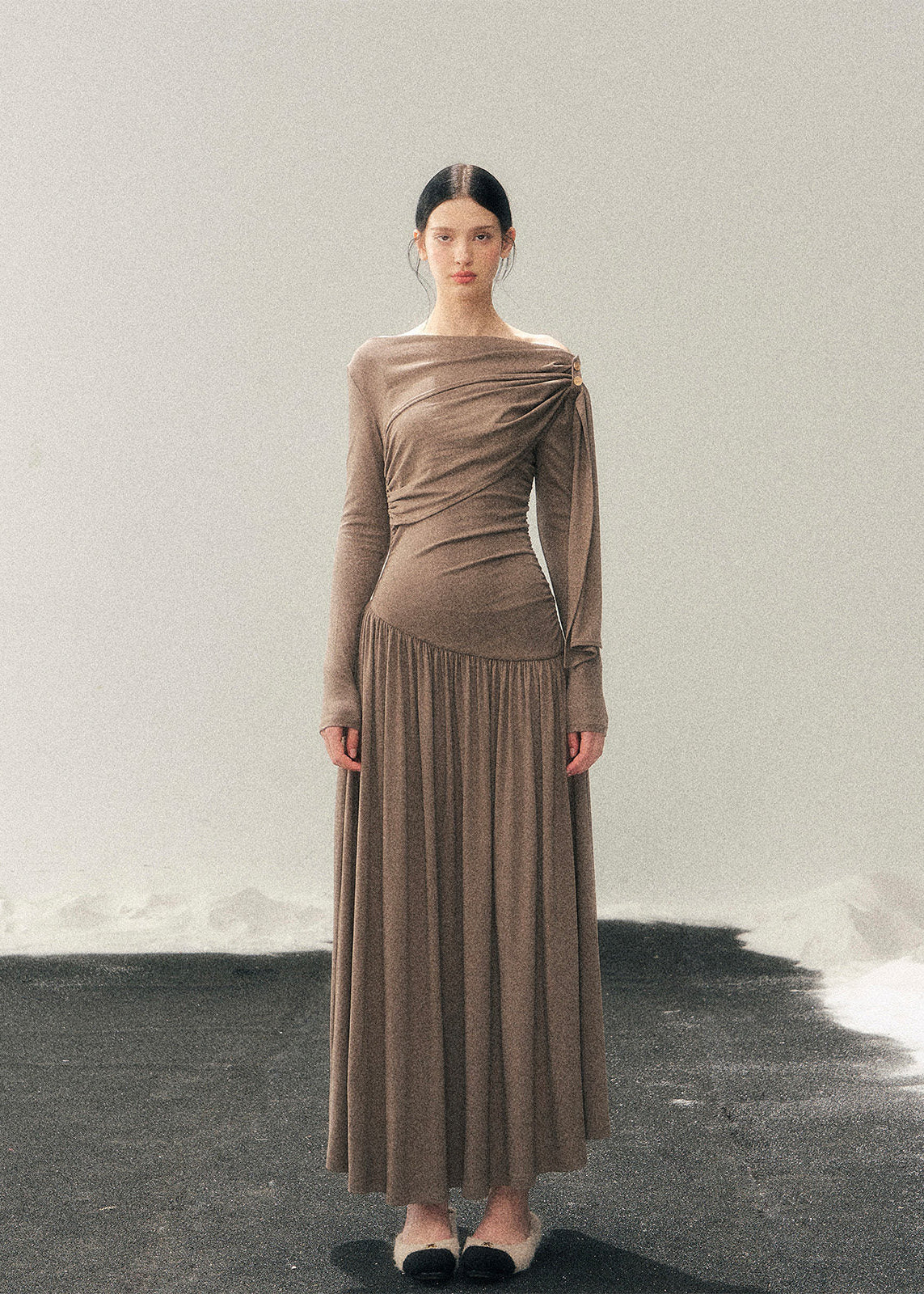 Streamline Draped Dress
