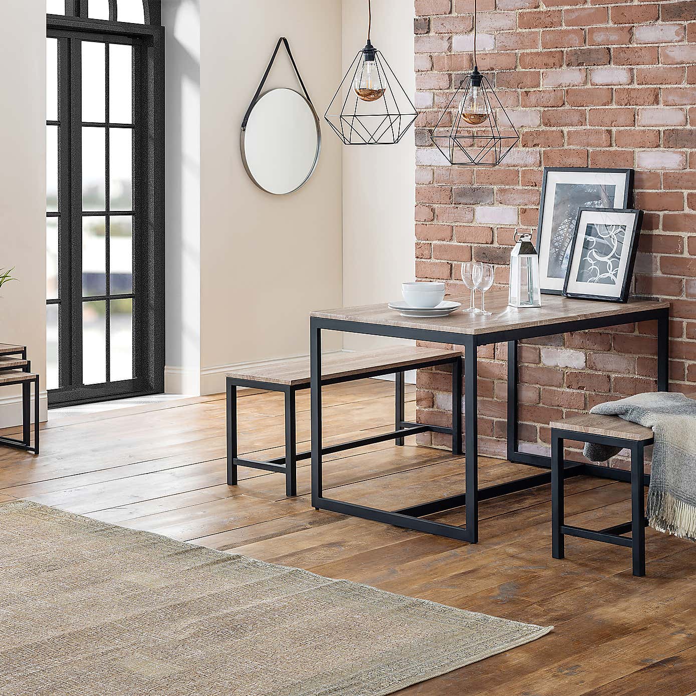 Tribeca Dining Bench, Sonoma Oak