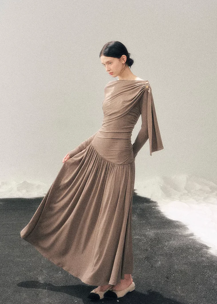 Streamline Draped Dress