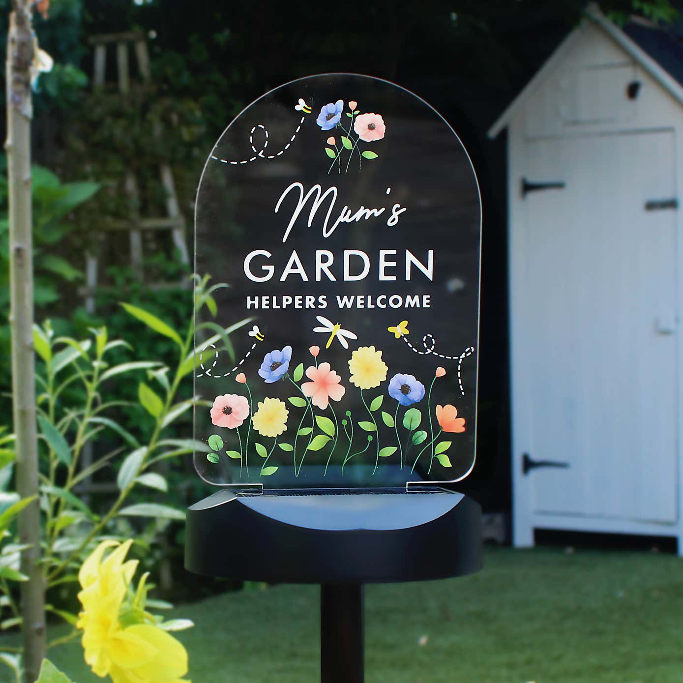 Personalised Flower Garden Outdoor Solar LED Light