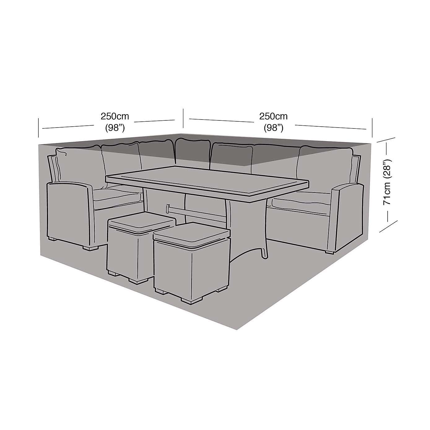 Garland Black Small Dining Set Cover