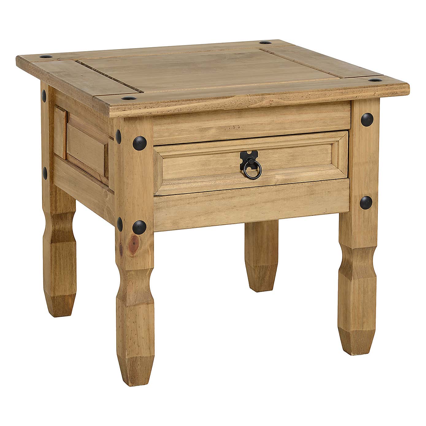 Corona 1 Drawer Pine Lamp Table