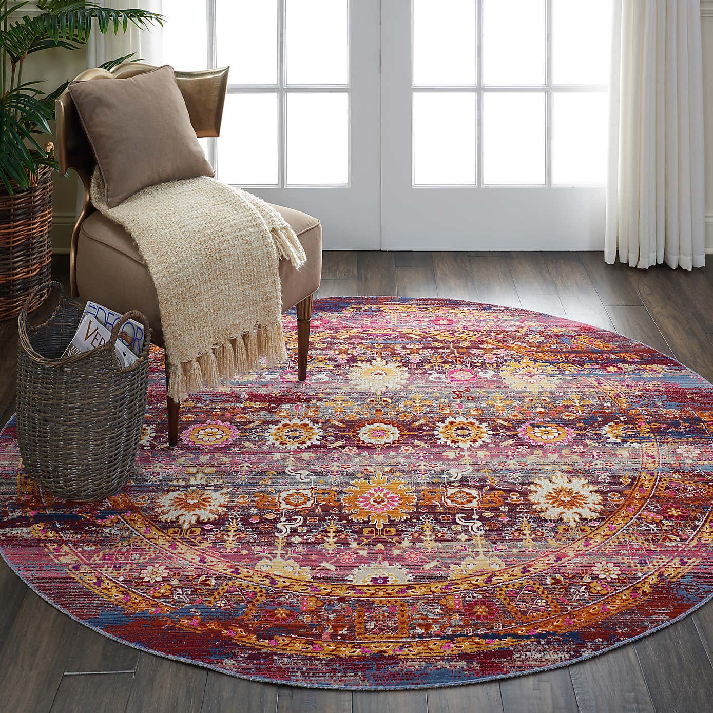 Vintage Kashan 3 Round Rug