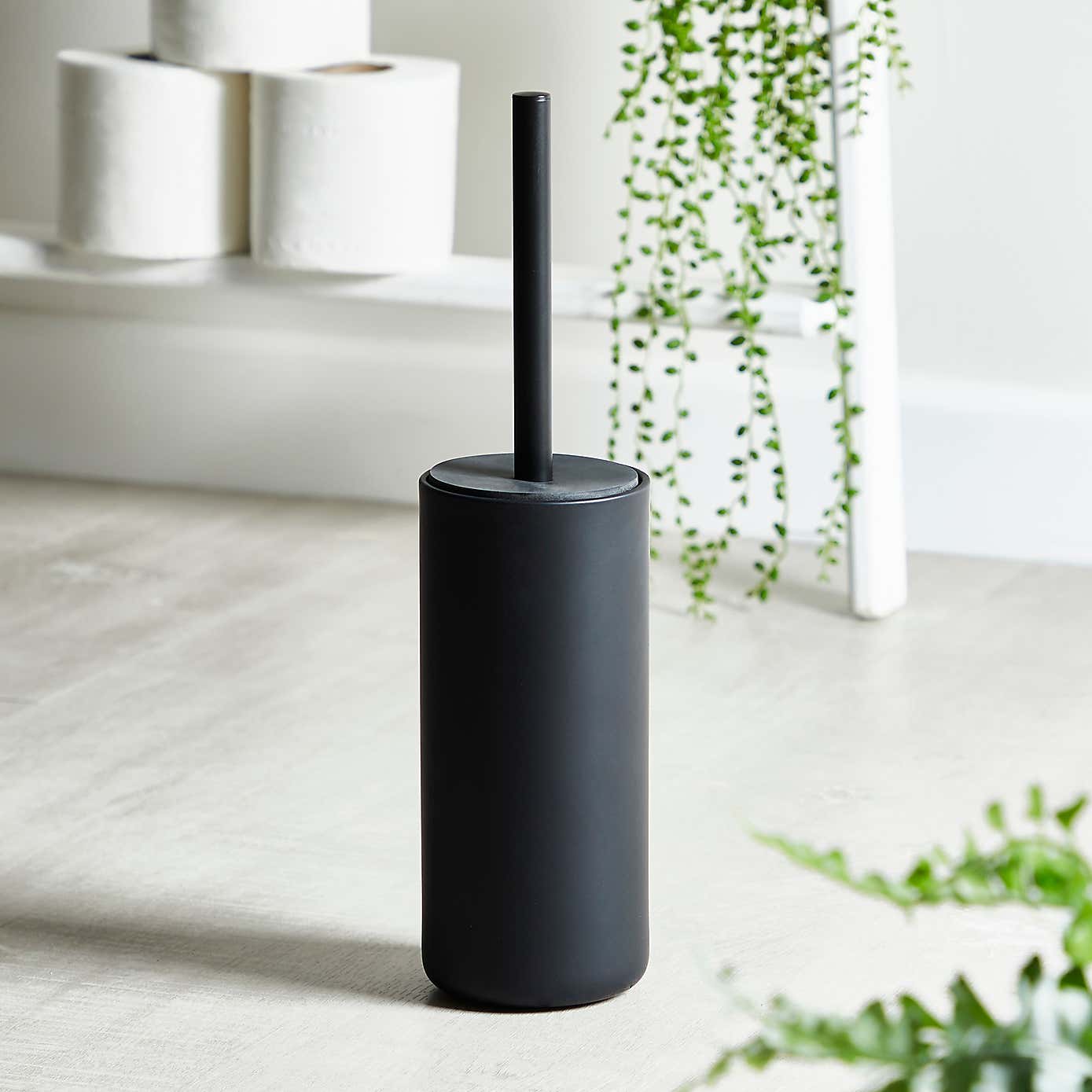 Elements Matt Black Toilet Brush