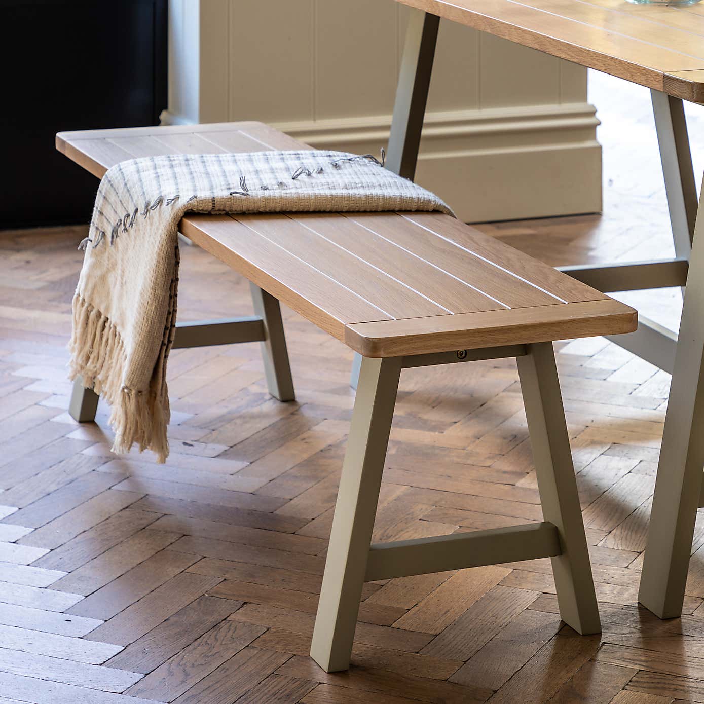 Elda Trestle 2 Seater Dining Bench