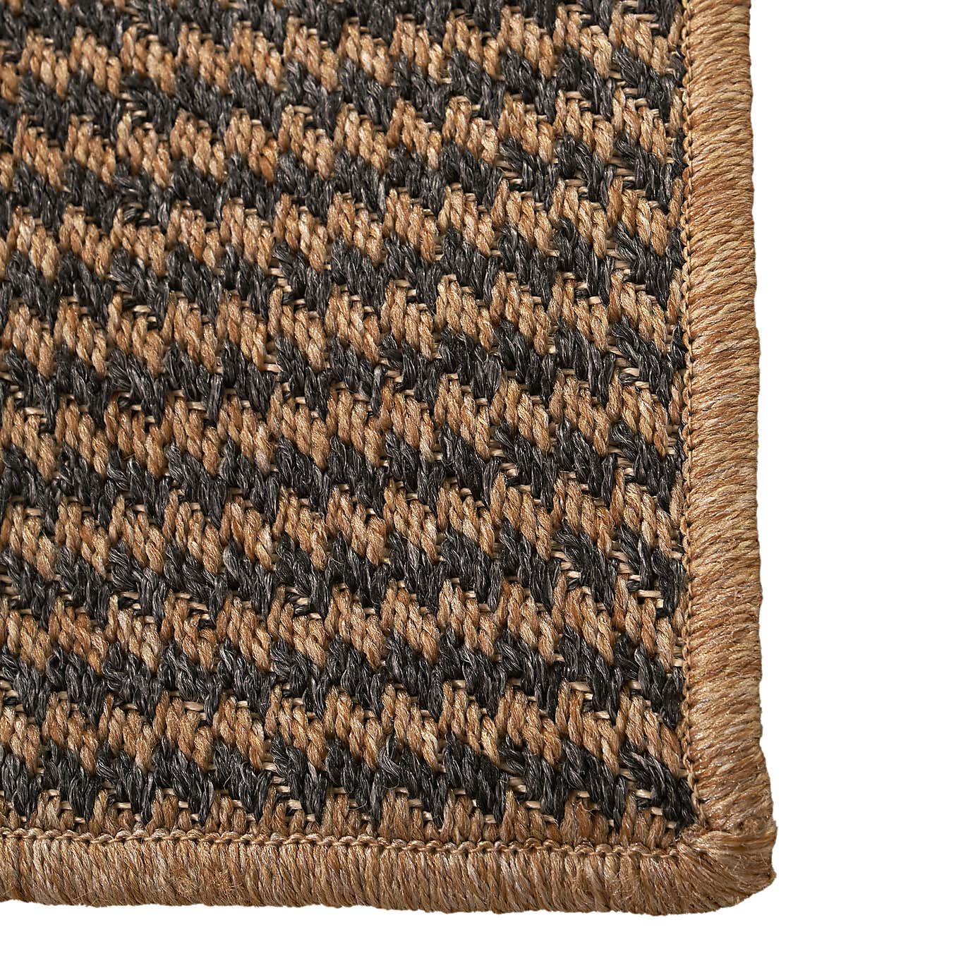 Pacific Lifestyle Natural and Slate Grey Design Rectangle Indoor Outdoor Rug
