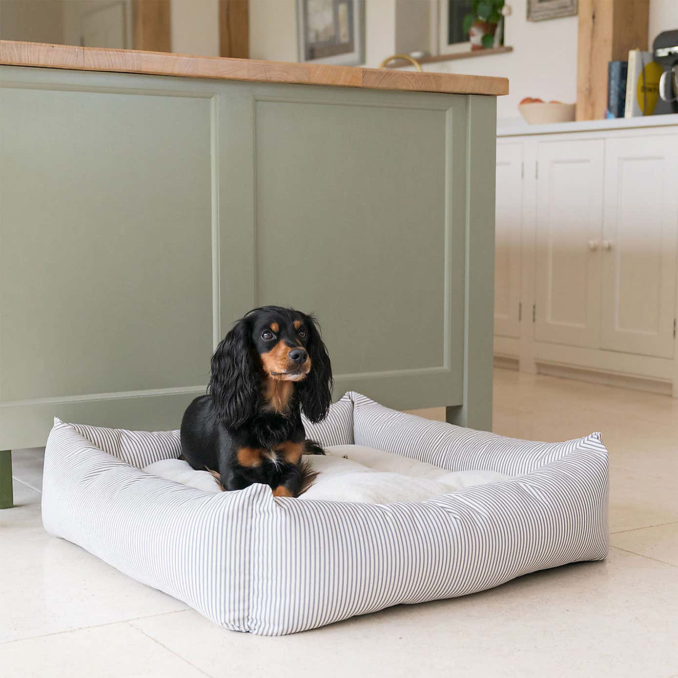 Lords and Labradors Striped Box Dog Bed