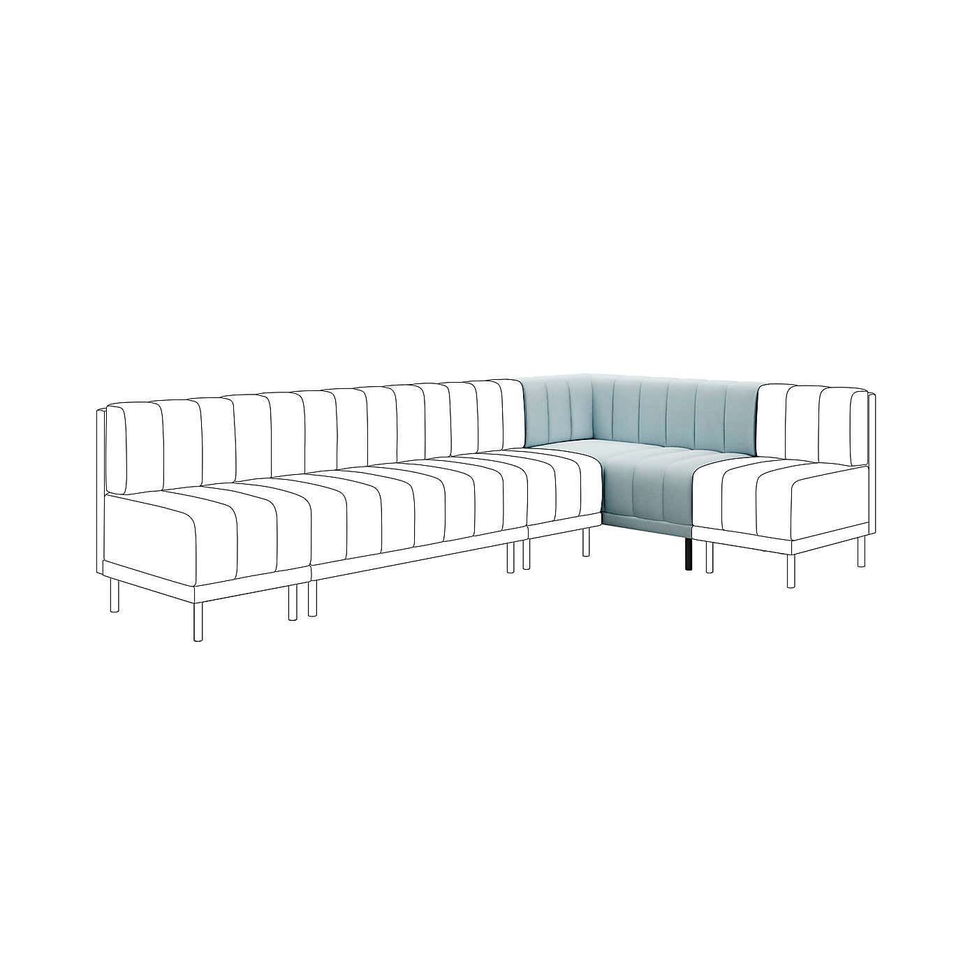 Amali Corner Dining Bench, Vintage Velvet