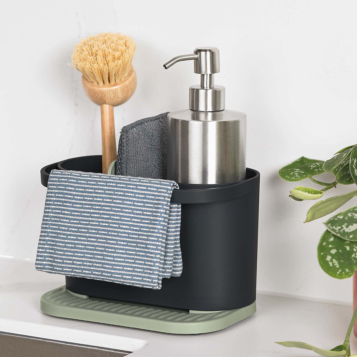 Reborn Recycled Sink Tidy Sage Green