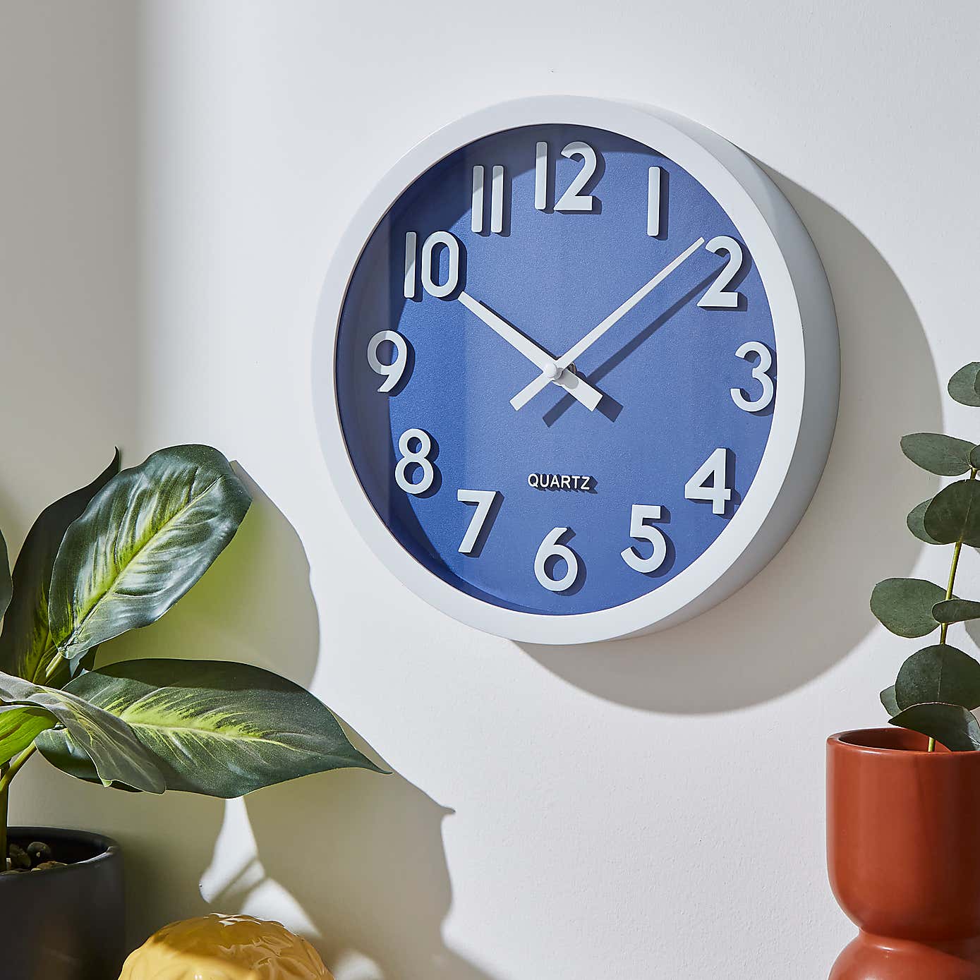 3D Numbers Wall Clock 25cm