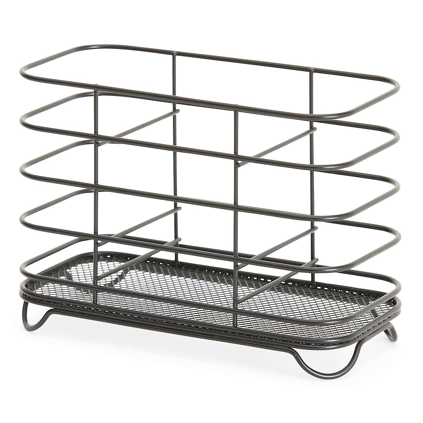 Wire Matt Black Cutlery Holder