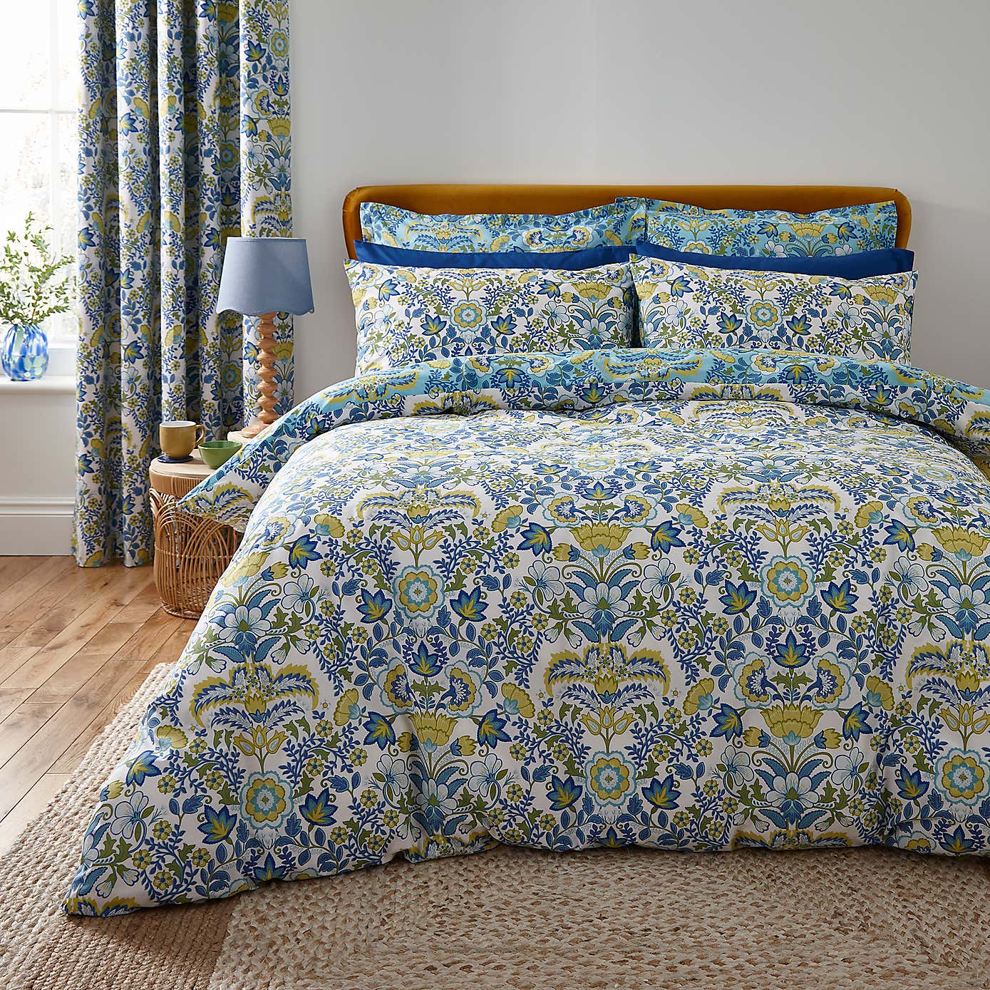Darcey Damask Teal Oxford Pillowcase
