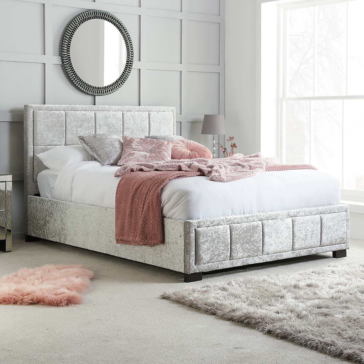 Hannover Black Crushed Velvet Bed Frame