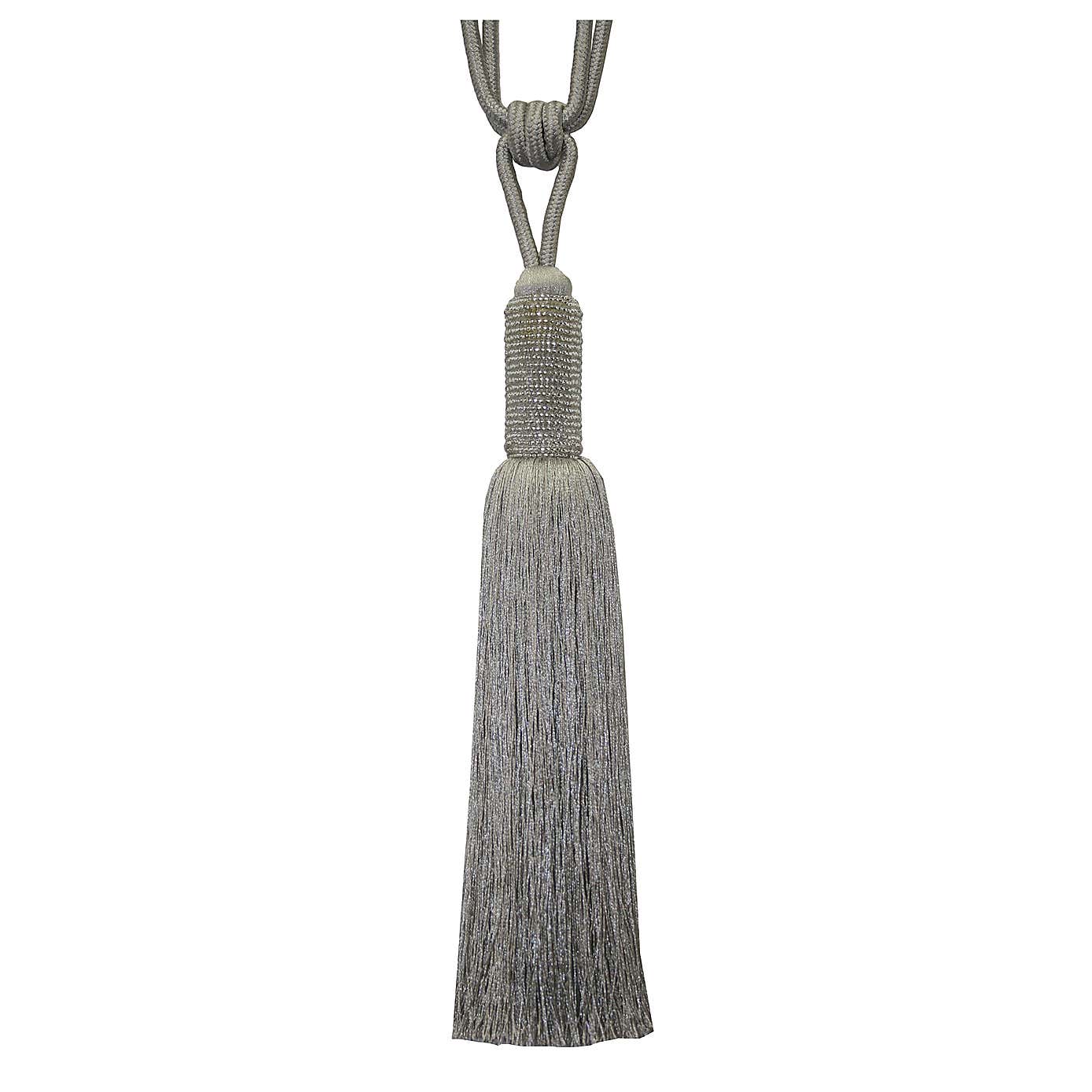 Seed Bead Tieback Platinum
