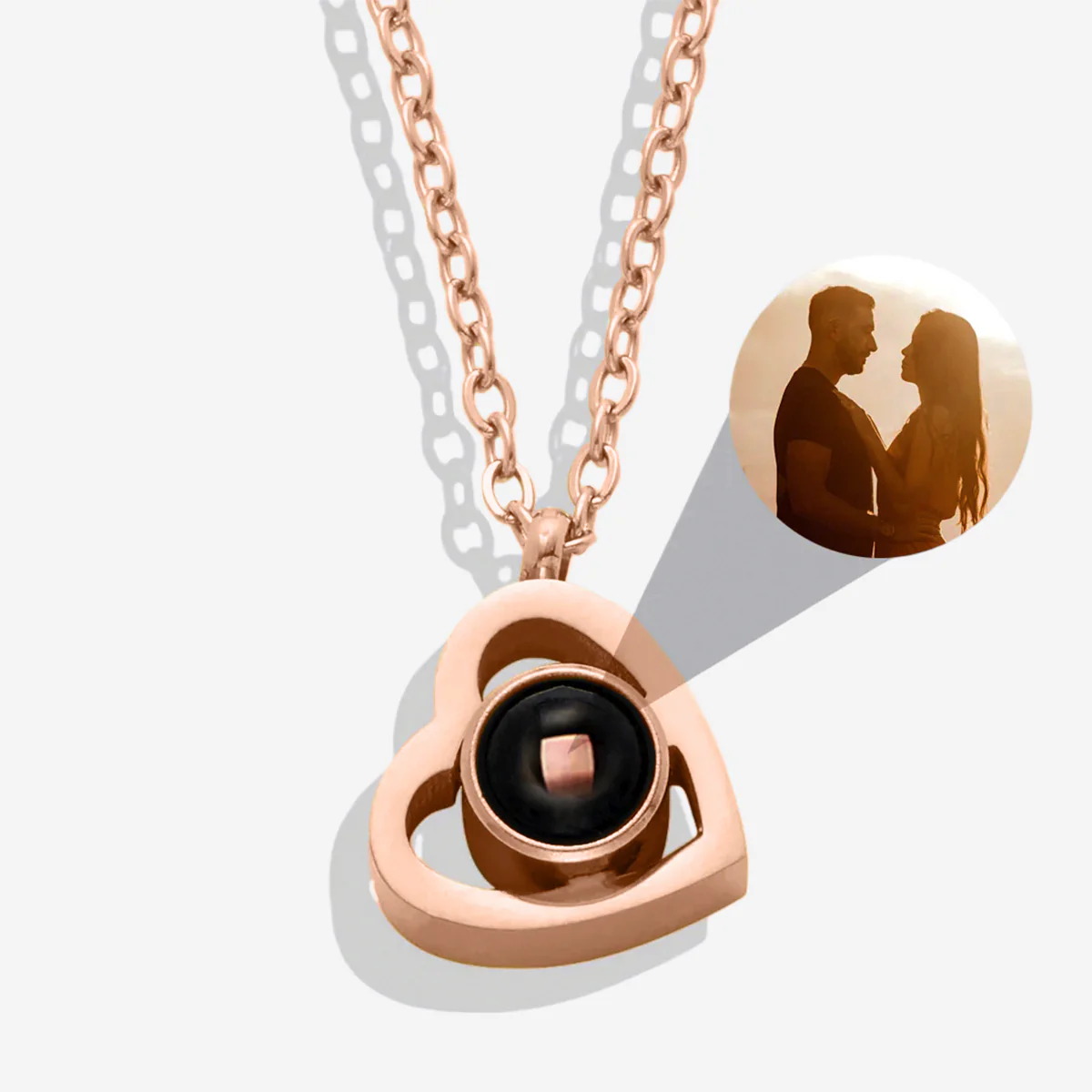 Personalized Heart Photo Necklace