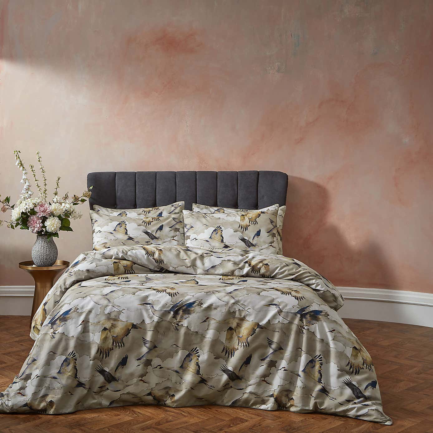 EW by Edinburgh Weavers Flyway Elegant 100% Cotton Sateen Duvet Cover & Pillowcase Set
