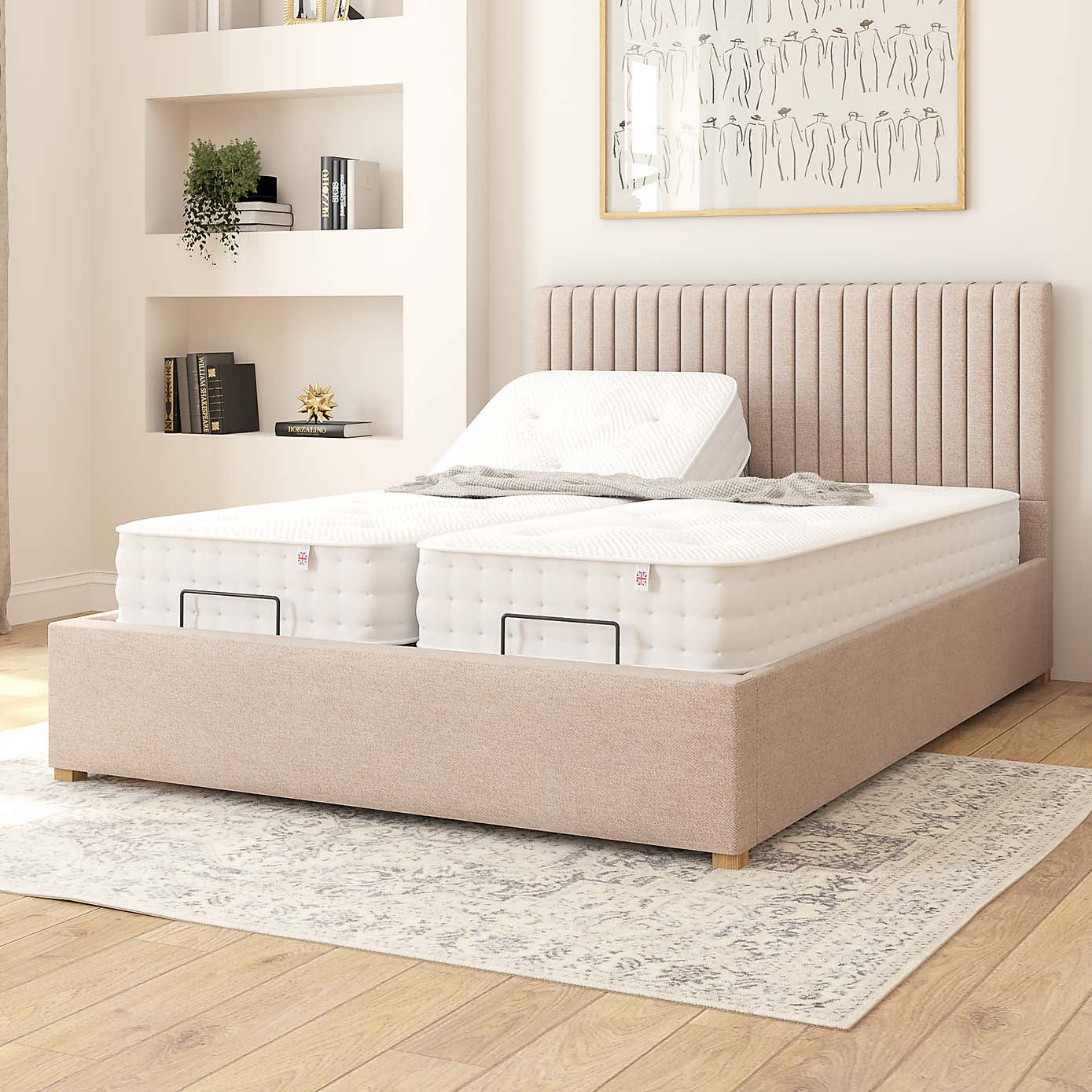 Grant Saxon Twill Adjustable Bed