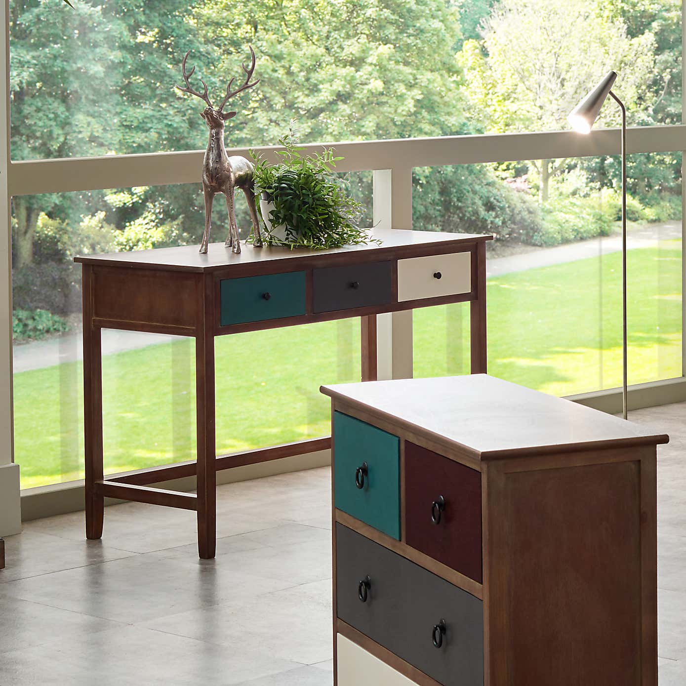 Pacific Loft 3 Drawer Dressing Table, Pine
