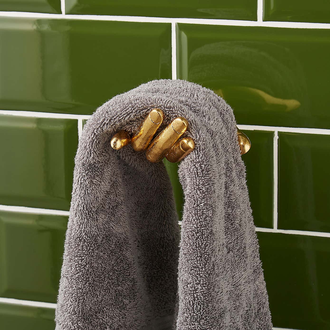 Brass Hand Bathroom Accessories Set