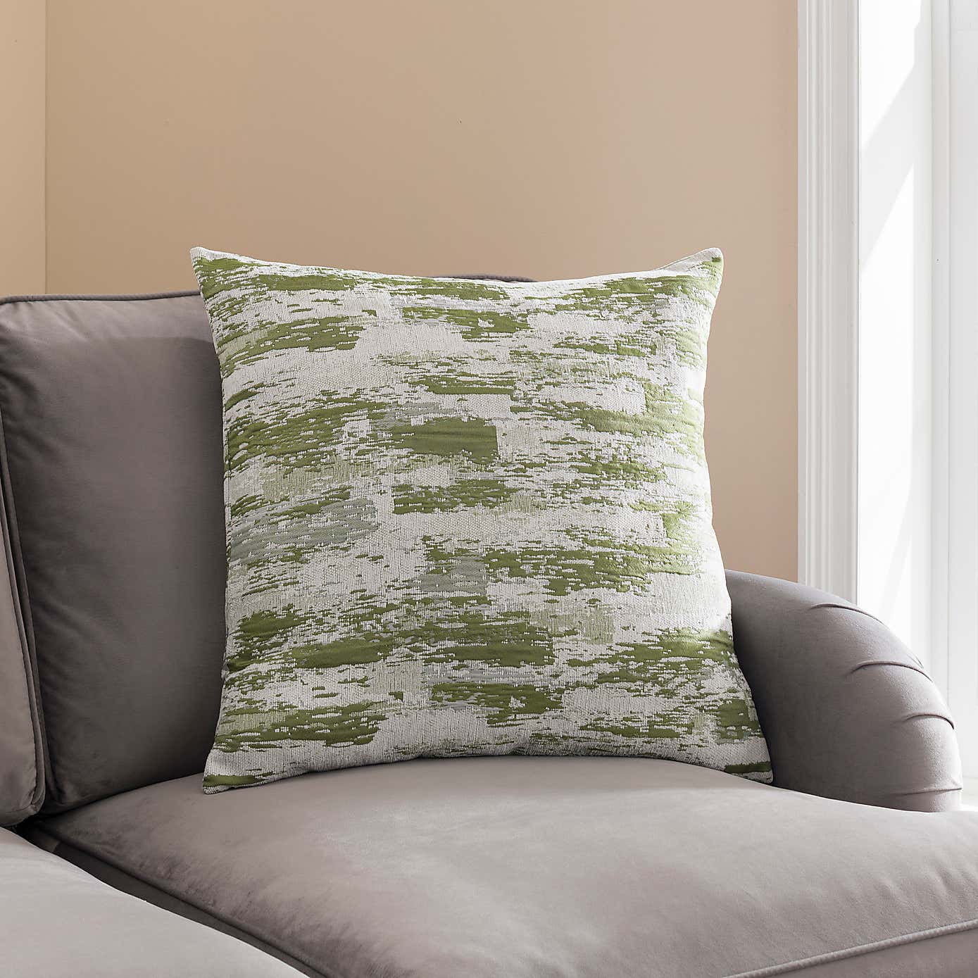 Abstract Global Navy Cushion