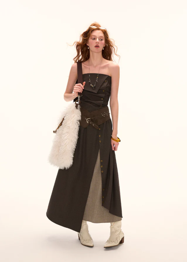 Retro Layered Bandeau Dress