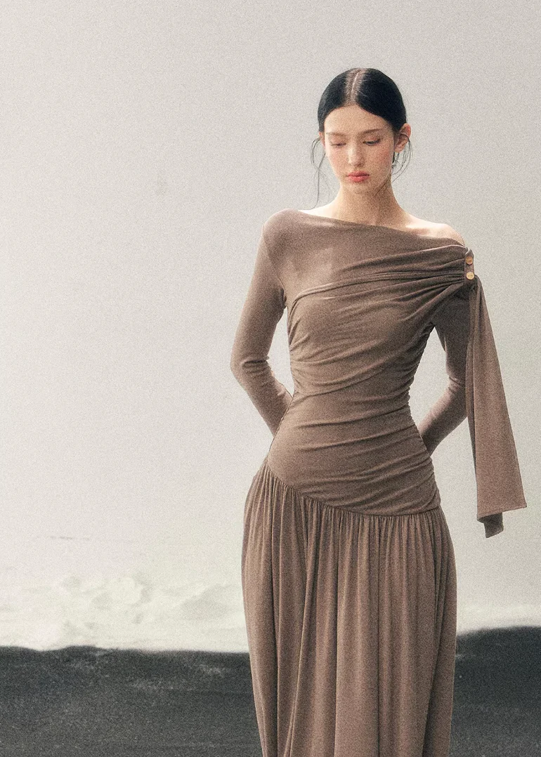 Streamline Draped Dress