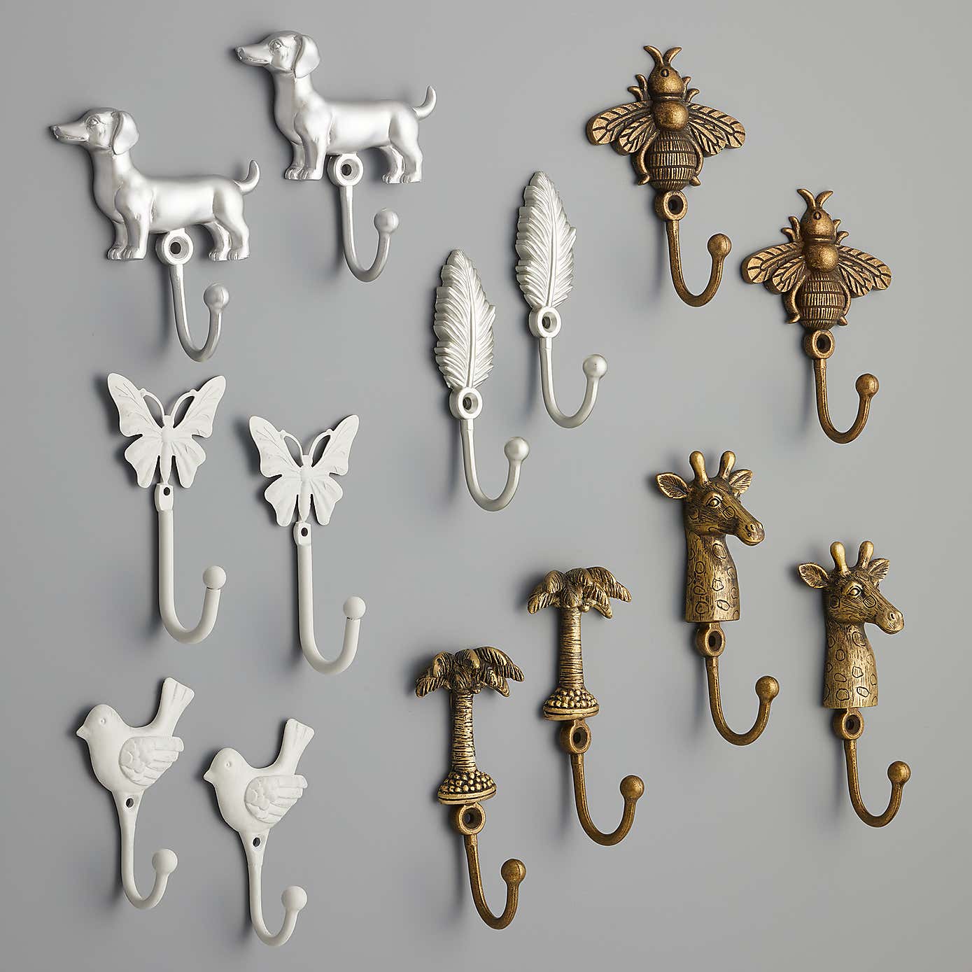 Mix and Match Feather Curtain Tieback Hooks
