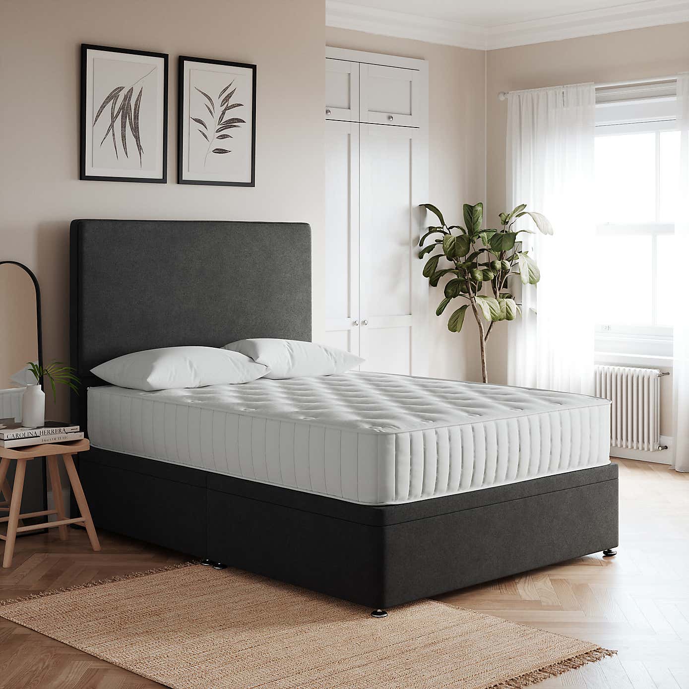 Side Tweed Ottoman Base