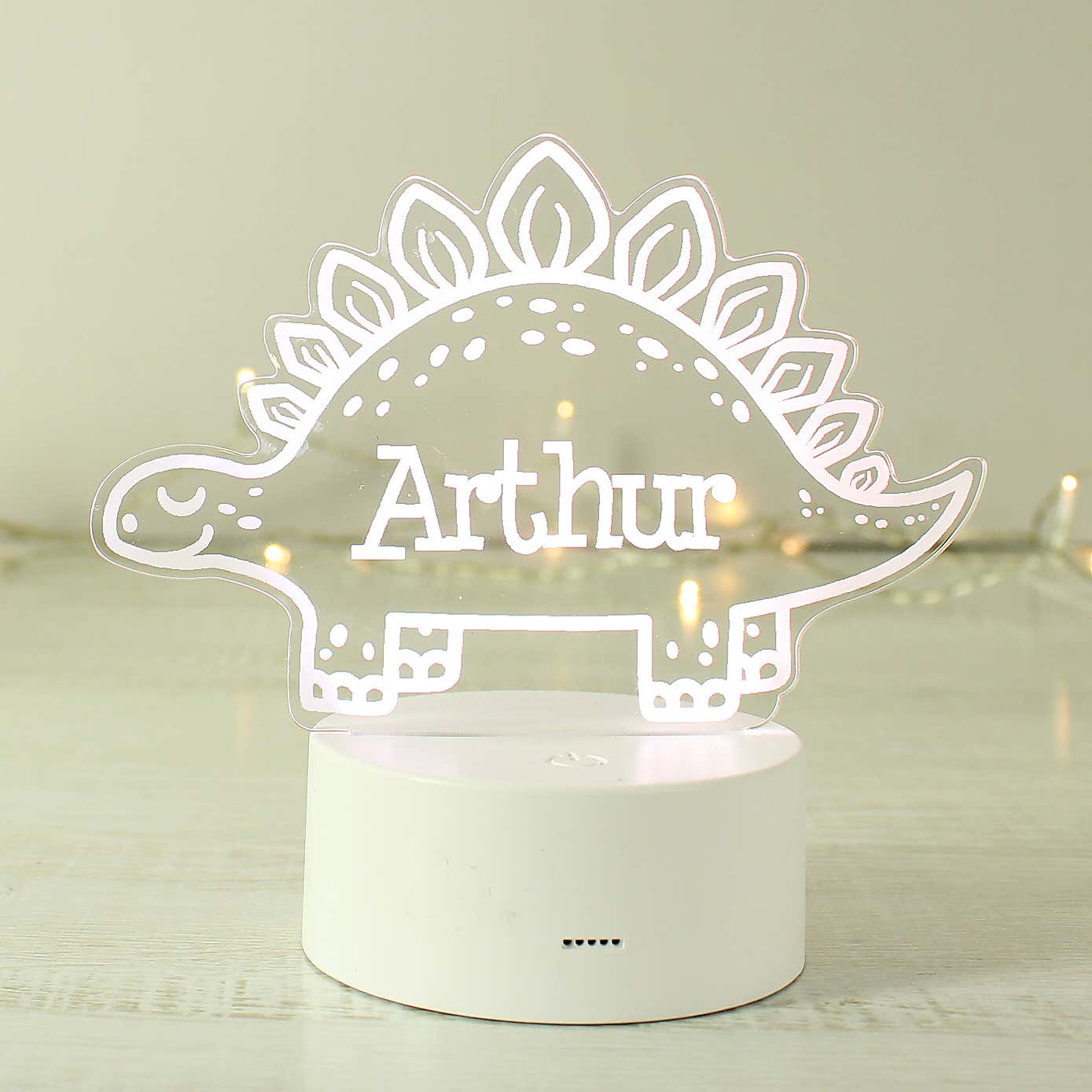 Personalised Dinosaur Colour Changing Night LED Light