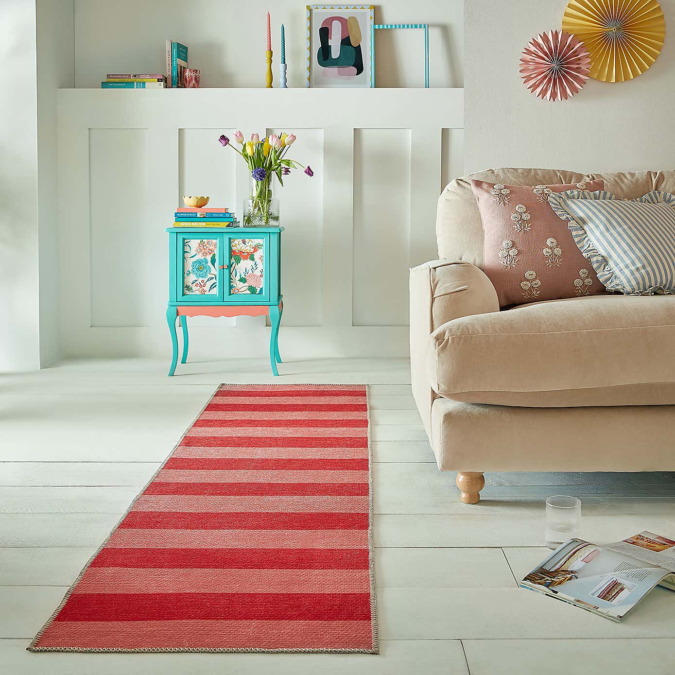 PractiRug Maggie Striped Washable Runner