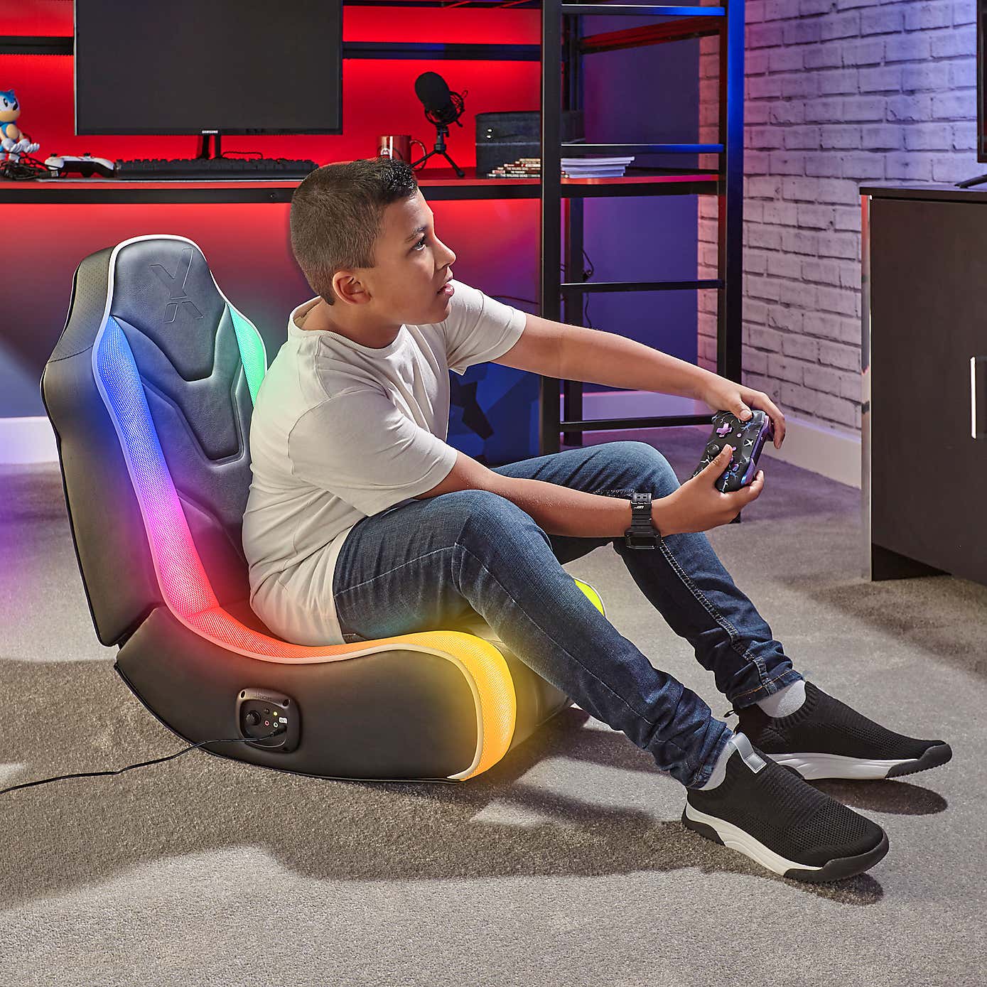 X Rocker Chimera 2.0 Stereo Audio Gaming Chair with Vibrant LED Light