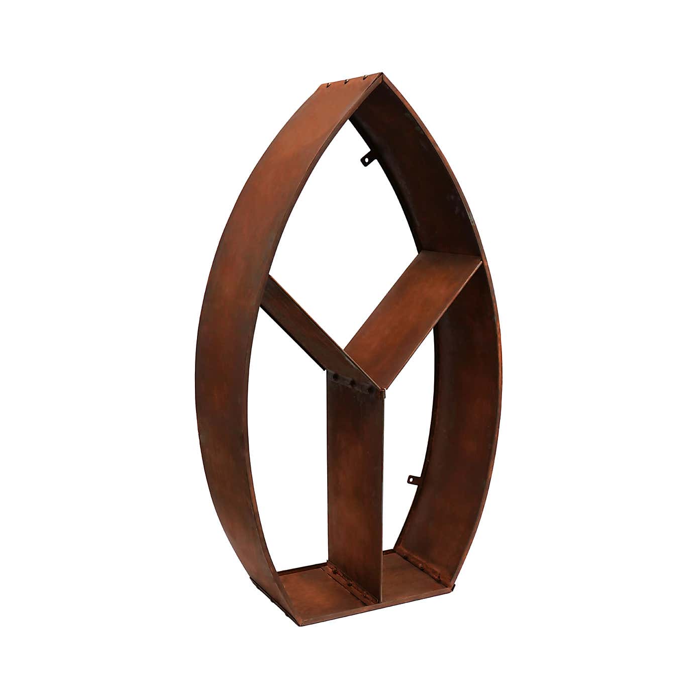 Sculptural Leaf Arch Log Storage