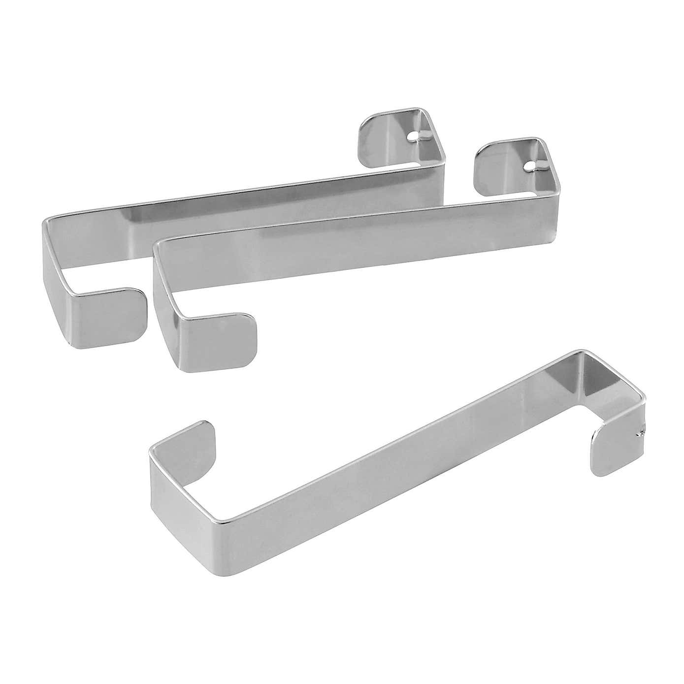 Set of 3 Lacquered Metal Door Hooks