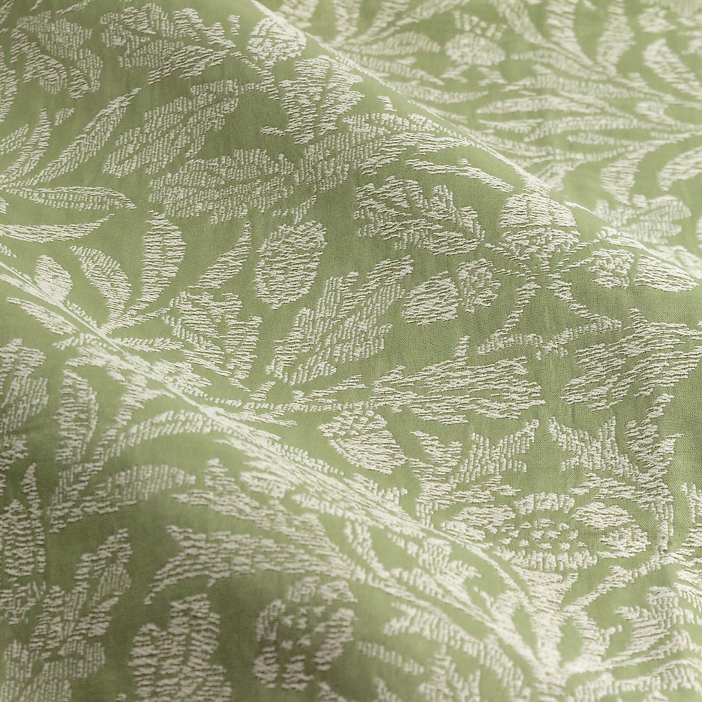 Morris & Co. Acorn Tonal Jacquard Pencil Pleat Curtains
