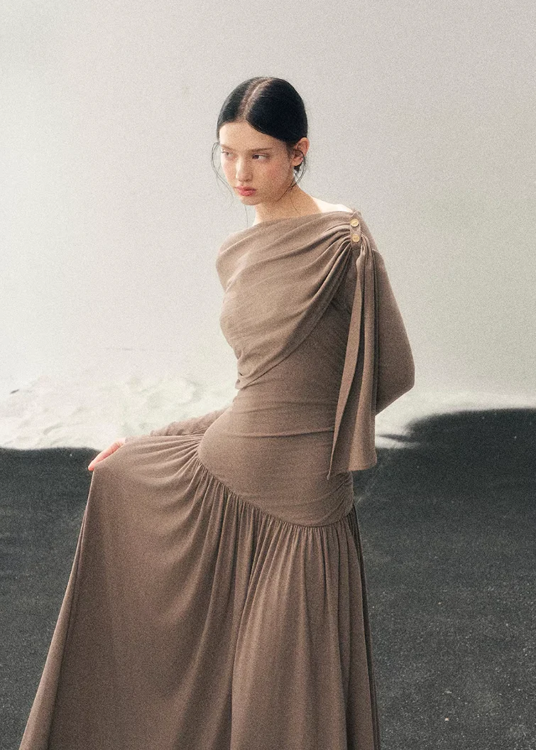 Streamline Draped Dress