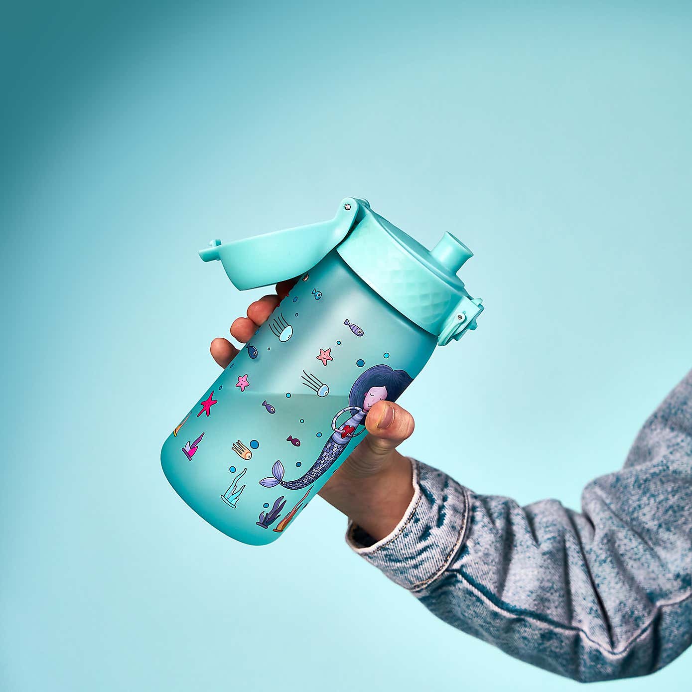 Ion8 Leak Proof Kids Mermaids Water Bottle, 350ml